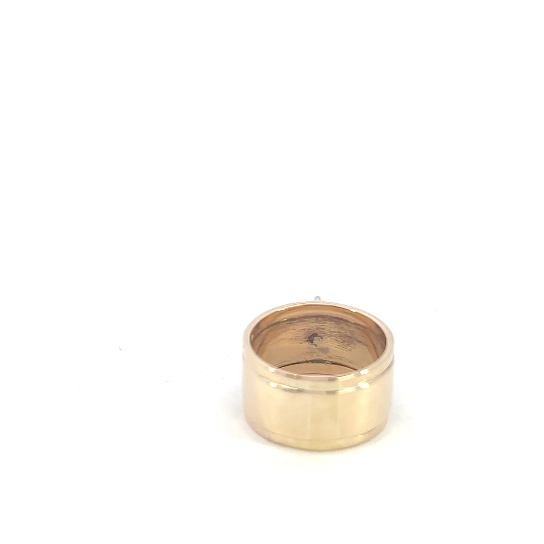 Gold Wide Band Statement Ring