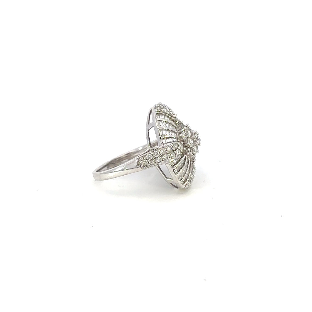 Art Deco Style Diamond Fashion Statement Ring