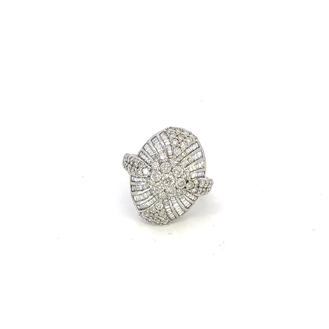Art Deco Style Diamond Fashion Statement Ring