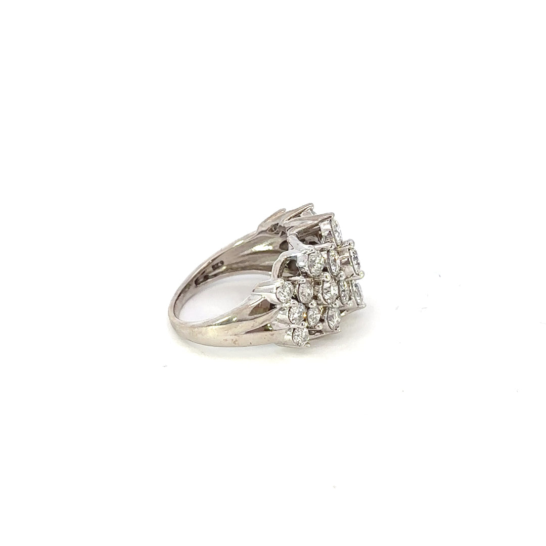 Diamond Cluster Statement Ring