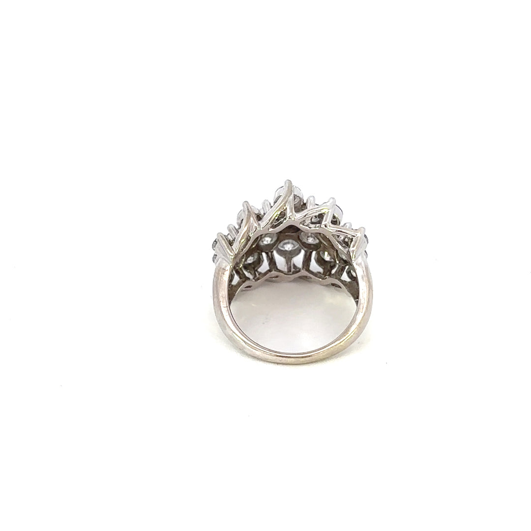 Diamond Cluster Statement Ring