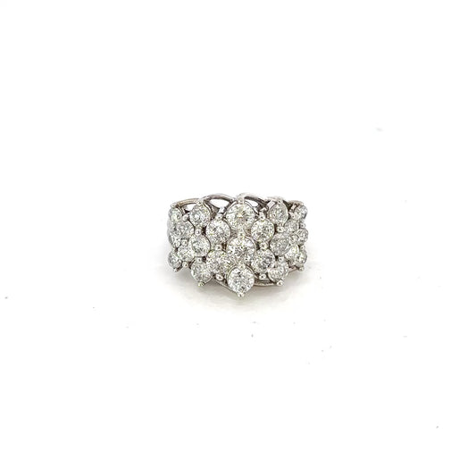 Diamond Cluster Statement Ring