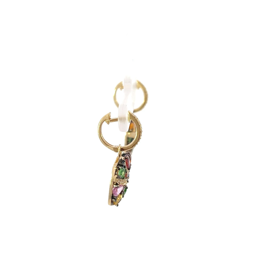 "Watercolors" EFFY Multi-Colored Sapphire and Diamond Earrings