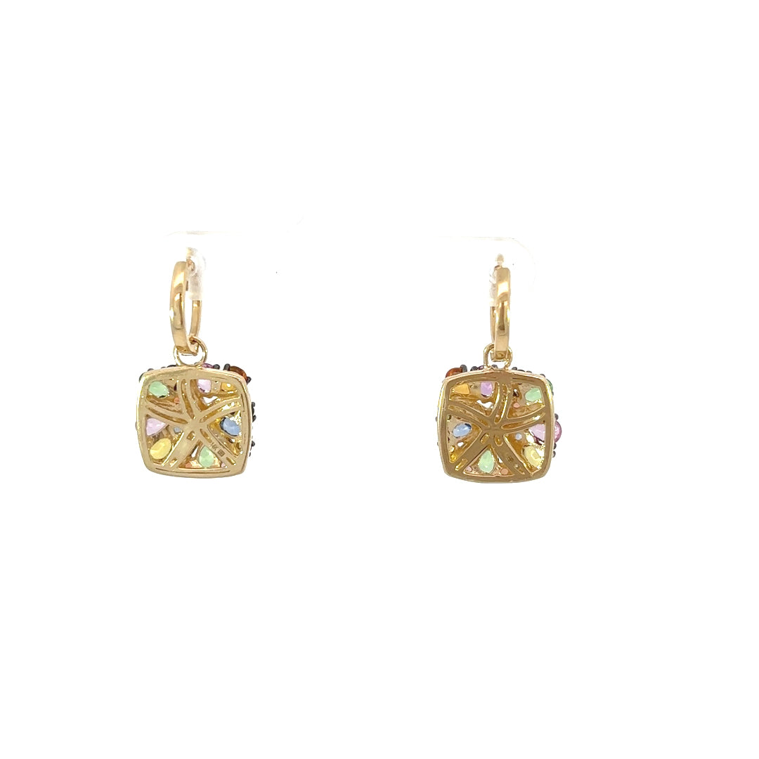 "Watercolors" EFFY Multi-Colored Sapphire and Diamond Earrings