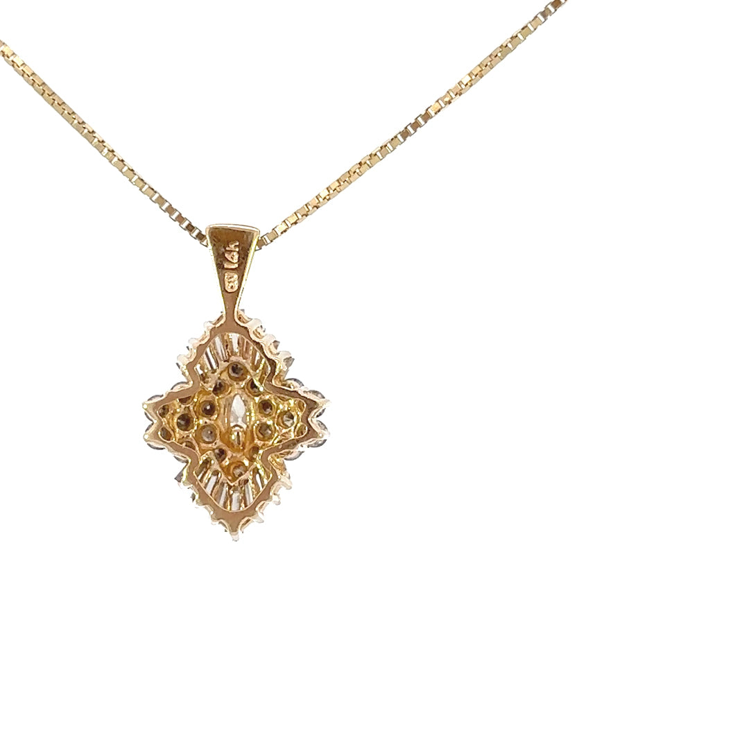 Diamond Ballerina Style Pendant Necklace