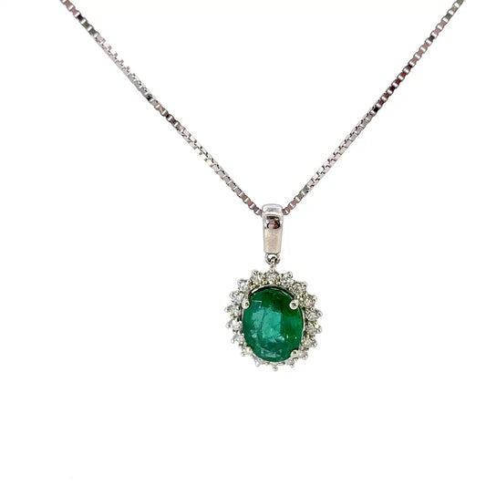 Lab Grown Emerald Necklace