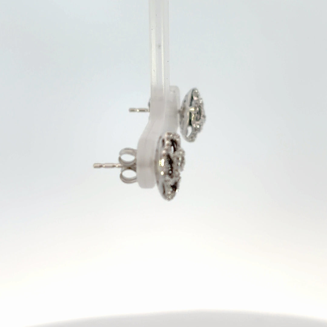 Diamond Rose Earrings