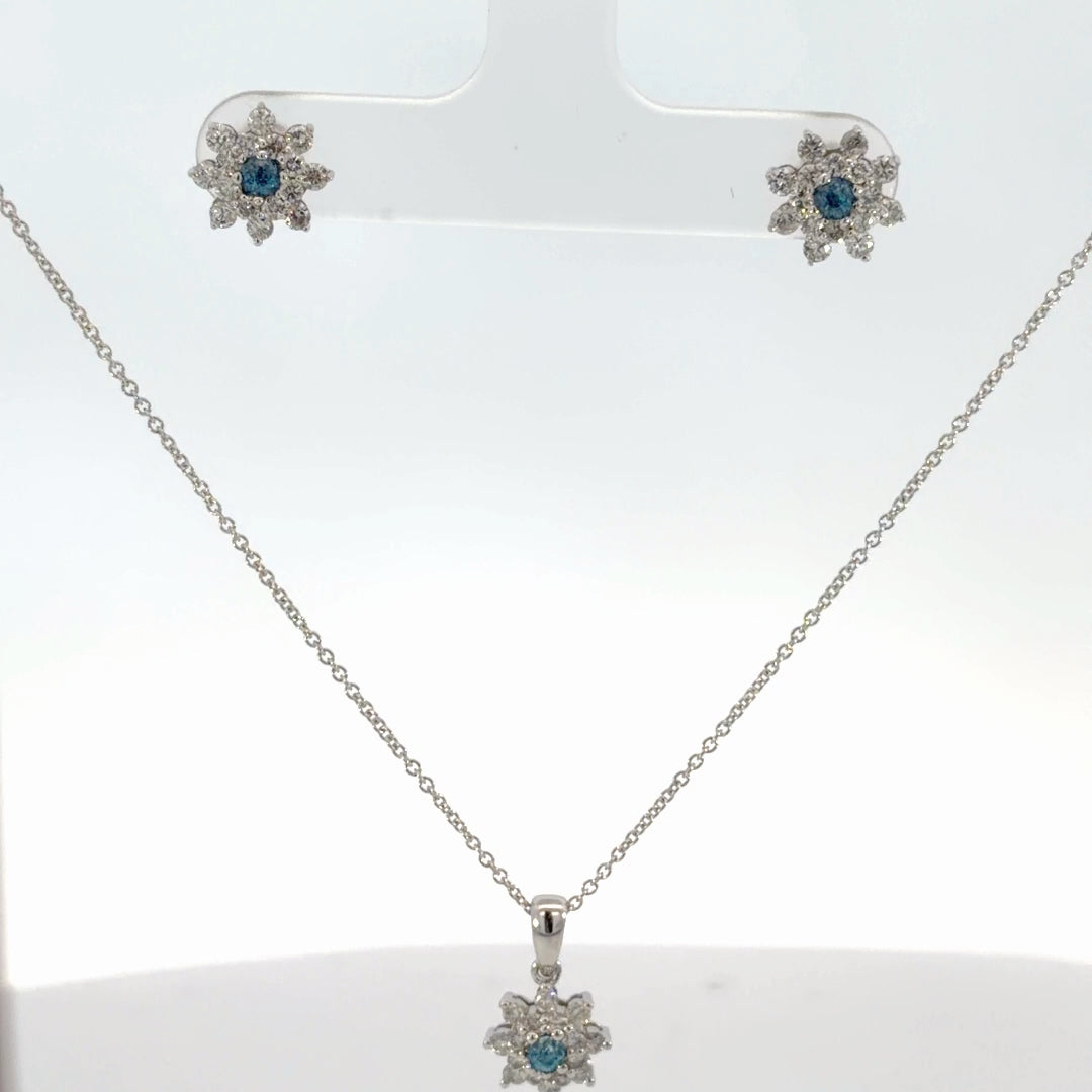 White & Blue Diamond Set