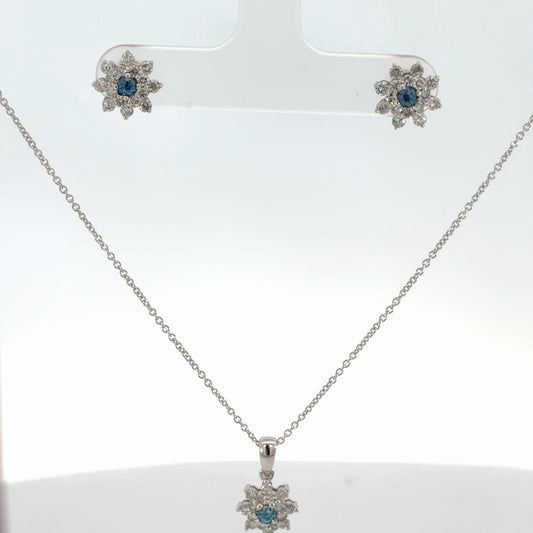 White & Blue Diamond Set