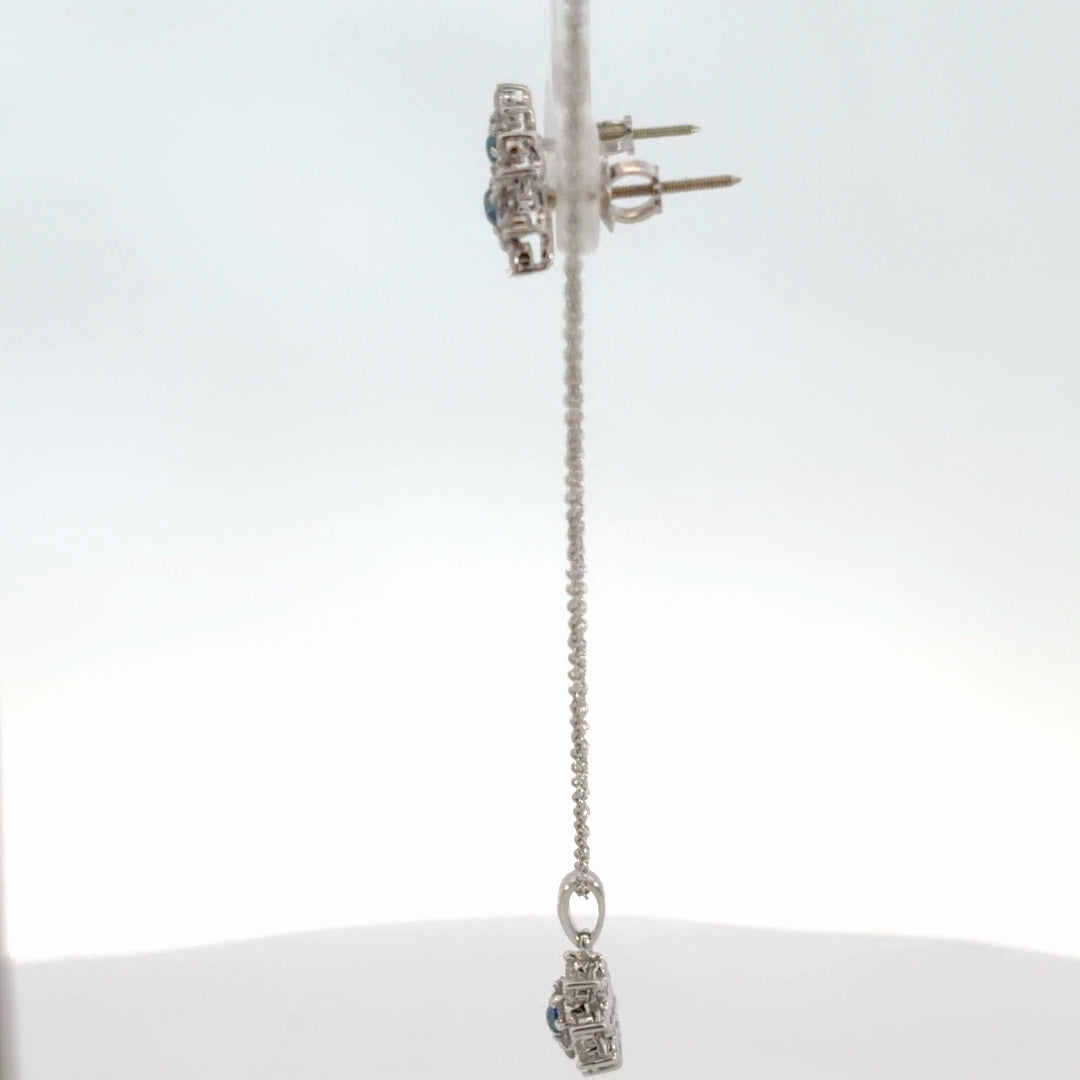 White & Blue Diamond Set