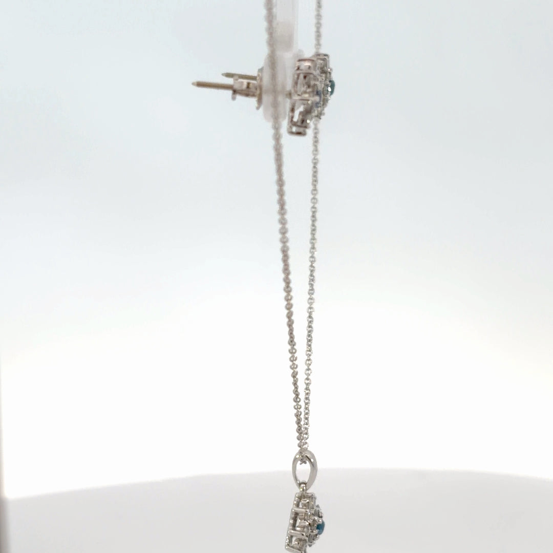 White & Blue Diamond Set