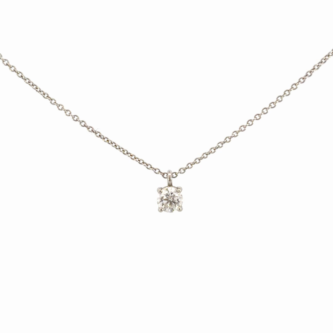 Tiffany Solitaire Pendant Necklace