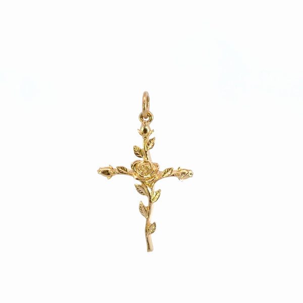 J.A Gold Rose Pendant
