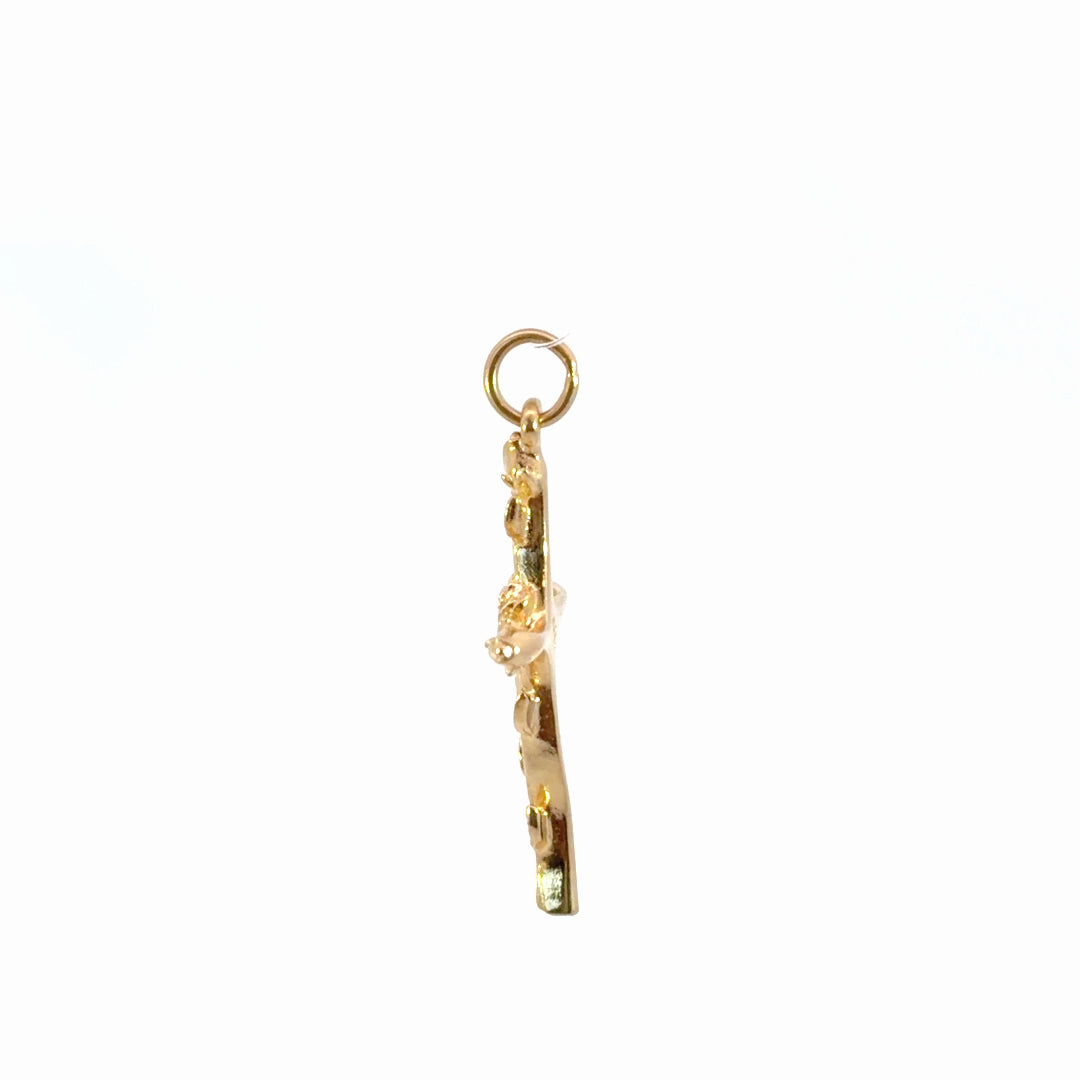 J.A Gold Rose Pendant