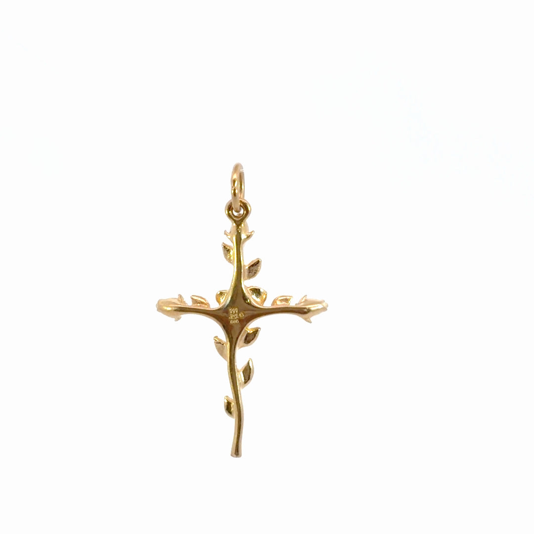 J.A Gold Rose Pendant