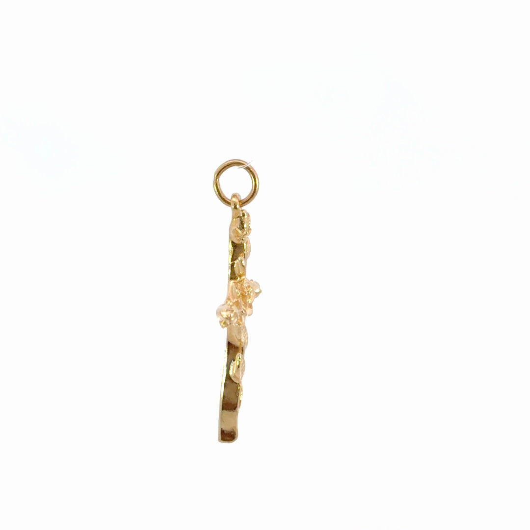 J.A Gold Rose Pendant