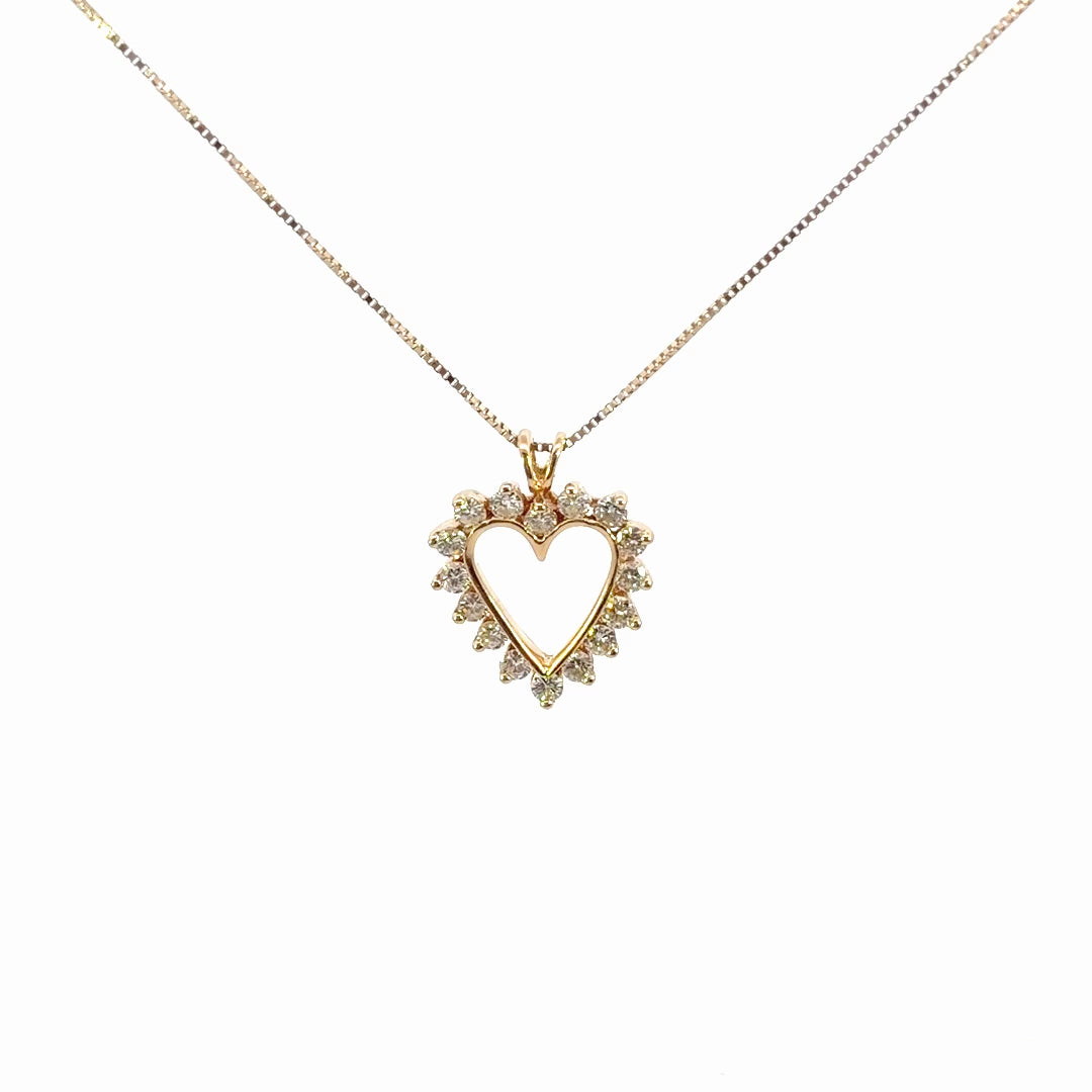 Diamond Heart Pendant Necklace