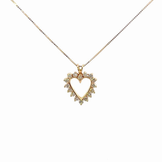 Diamond Heart Pendant Necklace
