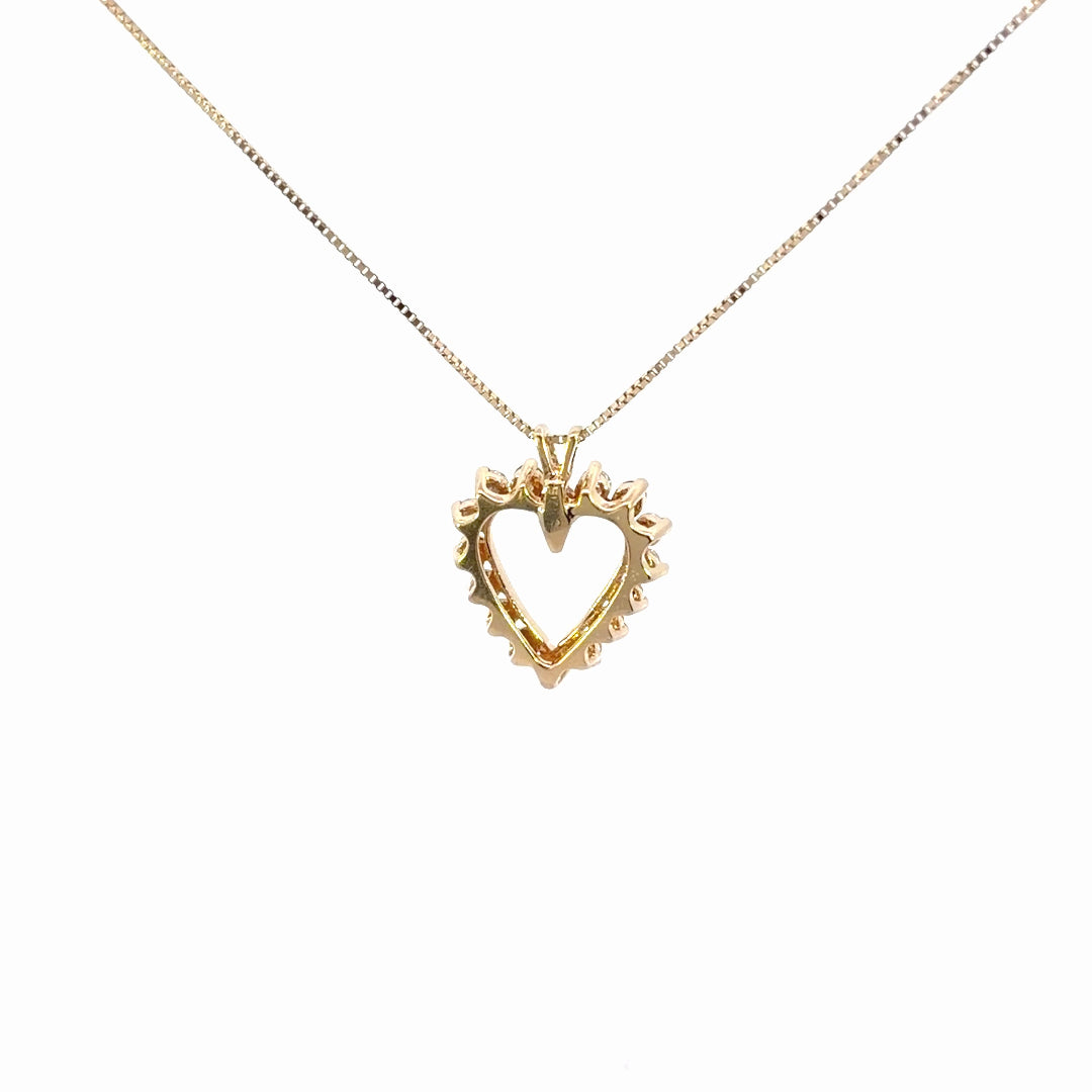 Diamond Heart Pendant Necklace