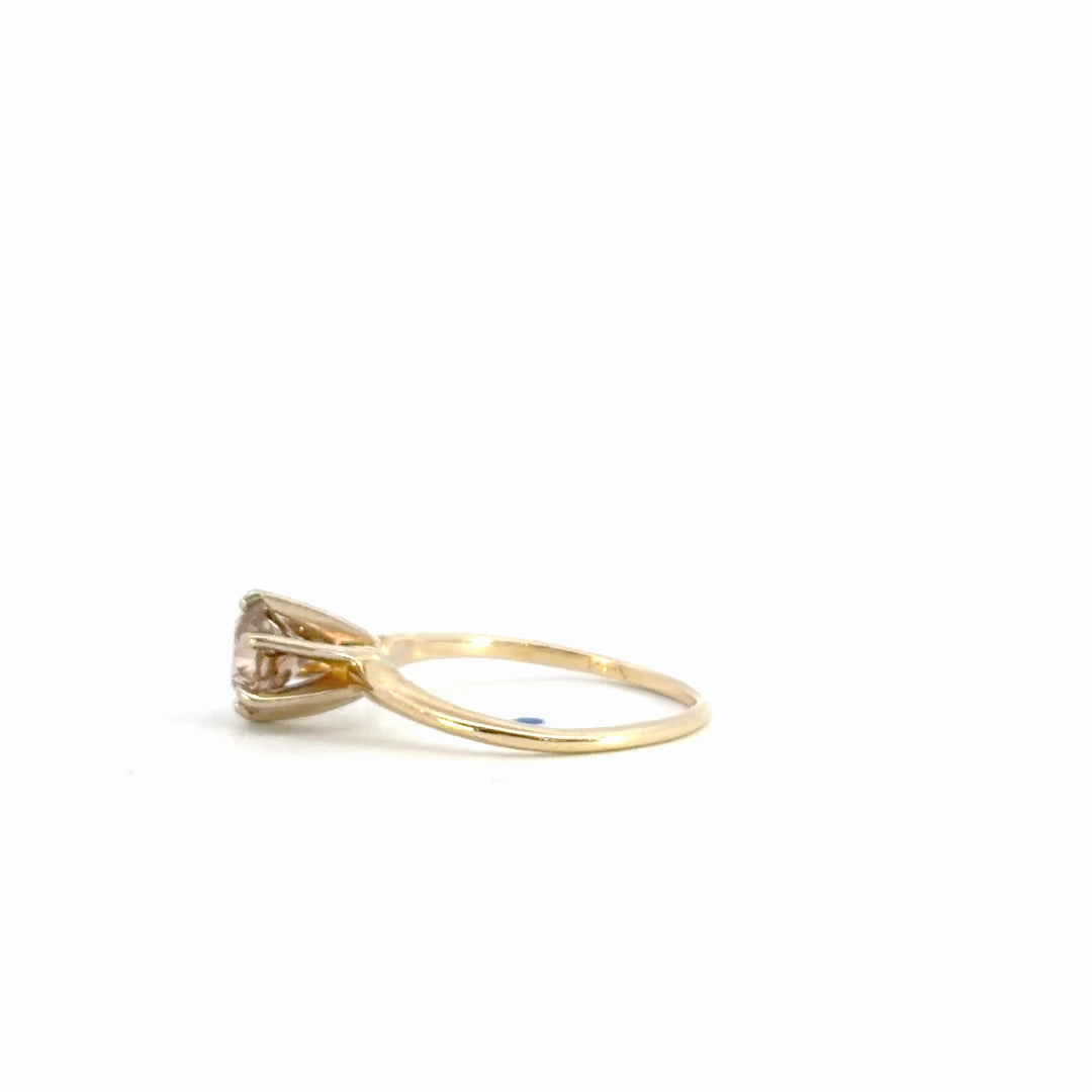 Champagne Diamond Solitaire Ring