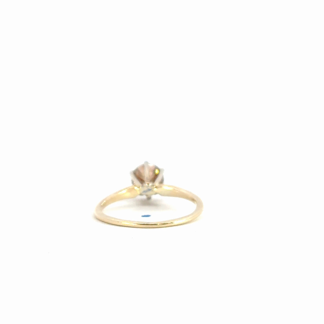 Champagne Diamond Solitaire Ring
