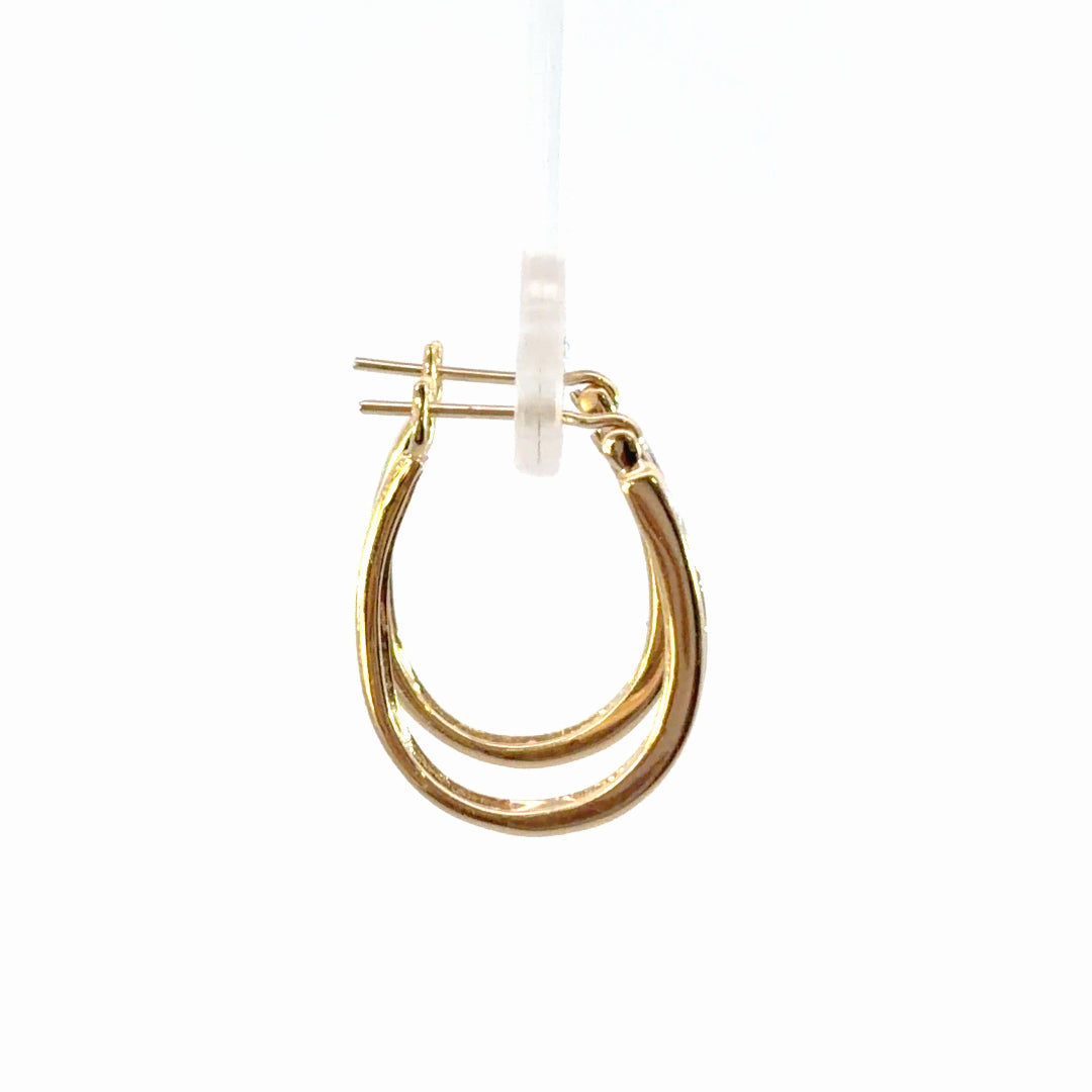 Diamond Hooped Earrings