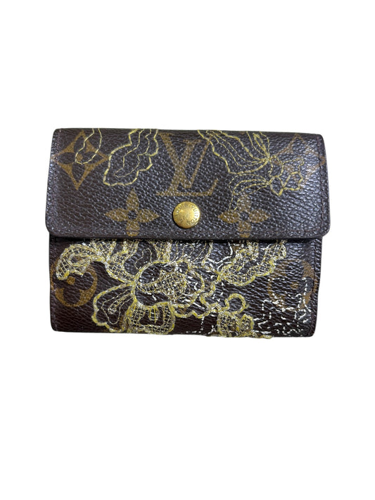 LV Embroidered Floral Small Wallet