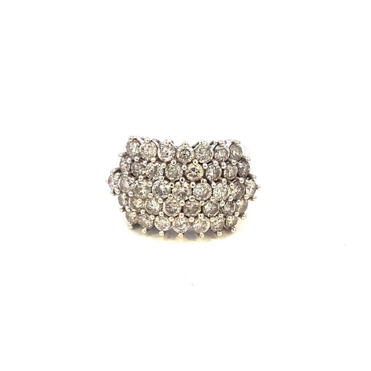 Gold Multirow Diamond Ring