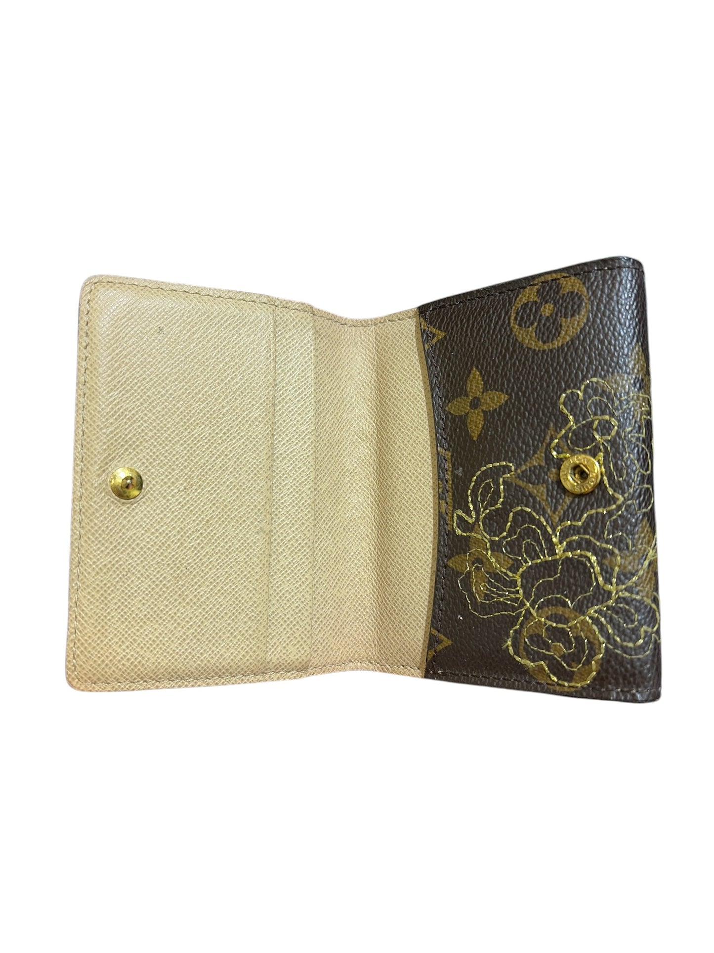 LV Embroidered Floral Small Wallet