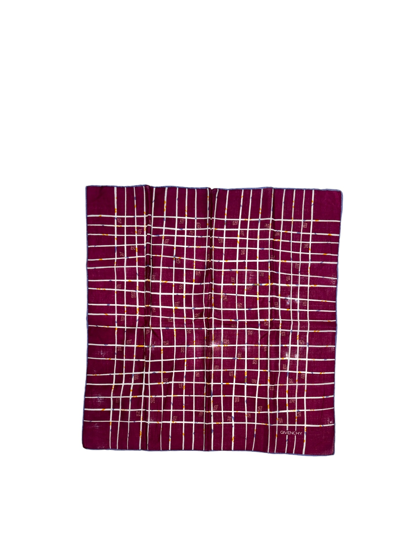 Plaid Print Burgundy Scarf