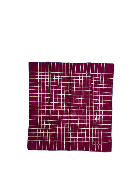 Plaid Print Burgundy Scarf