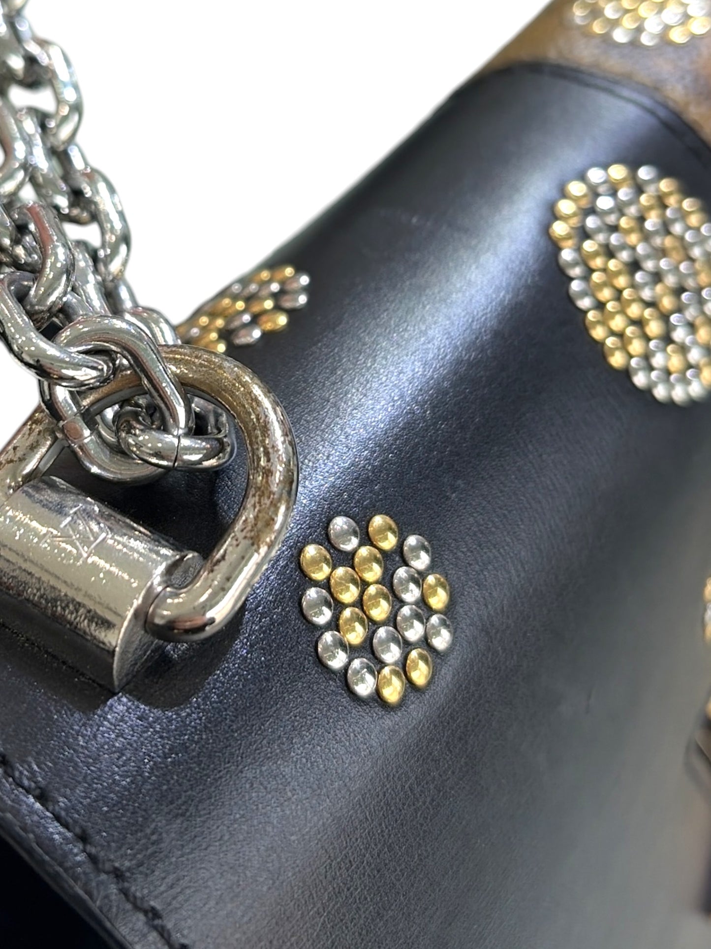 LV Twist Handbag Limited Edition Studded Reverse Monogram