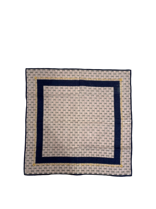 Navy Blue & Baby Lilac Handkerchief