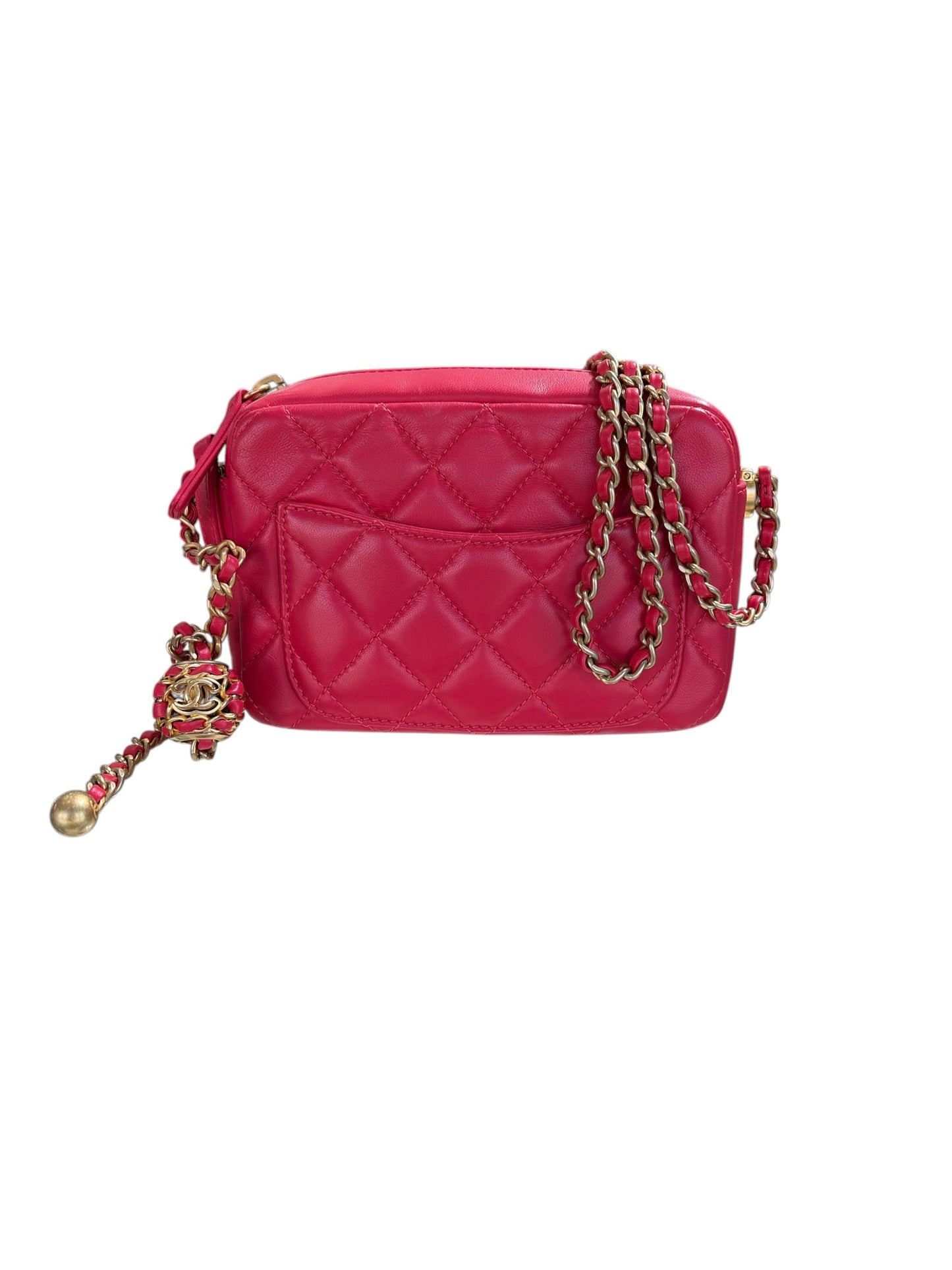 Red Pearl Crush Camera Crossbody