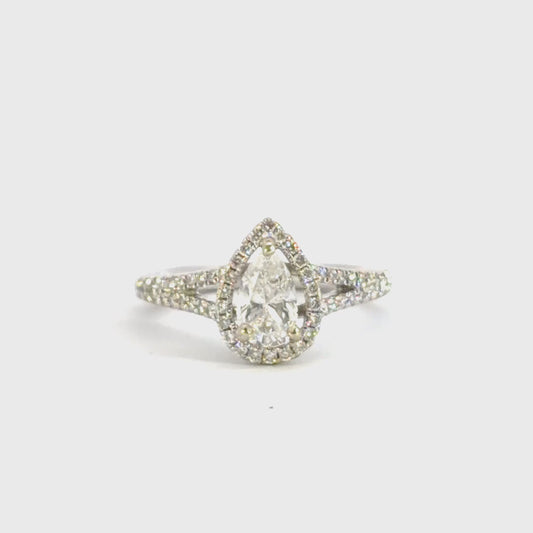 Diamond Halo Engagement Ring