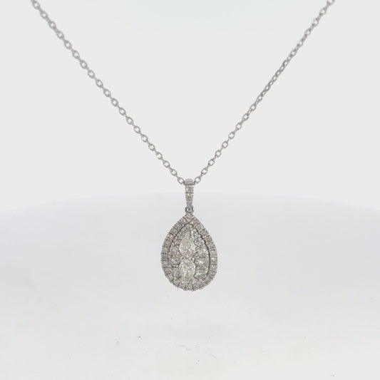 10KT White Gold Diamond Necklace