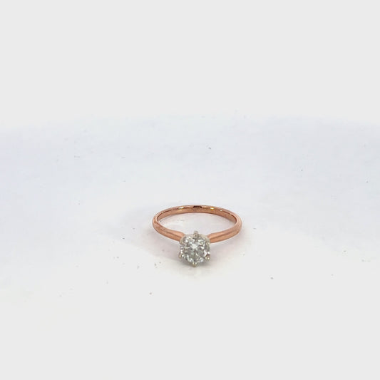 Gold Solitaire Ring