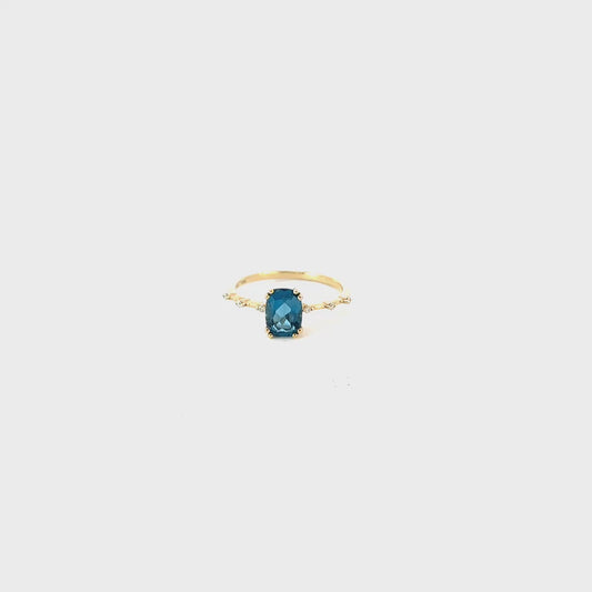 Topaz & Diamond Ring