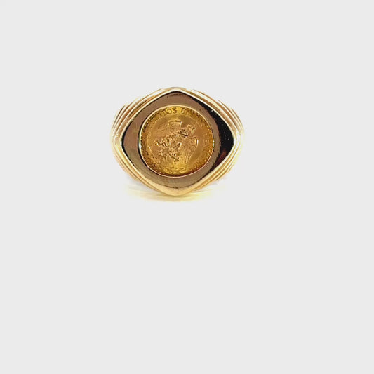 Mexican Gold Coin Ring