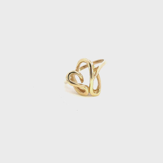 Yellow Gold Heart Ring