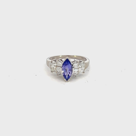 Diamond & Tanzanite Ladies Ring