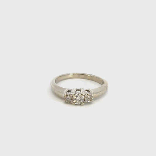 Past, Present, Future Diamond Engagement Ring