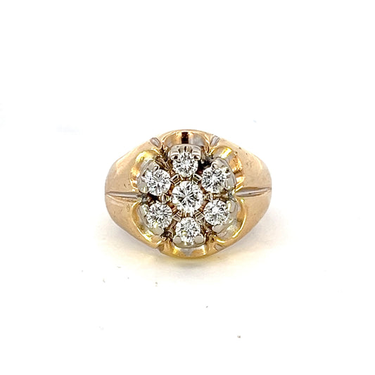 Gold & Diamond Statement Ring