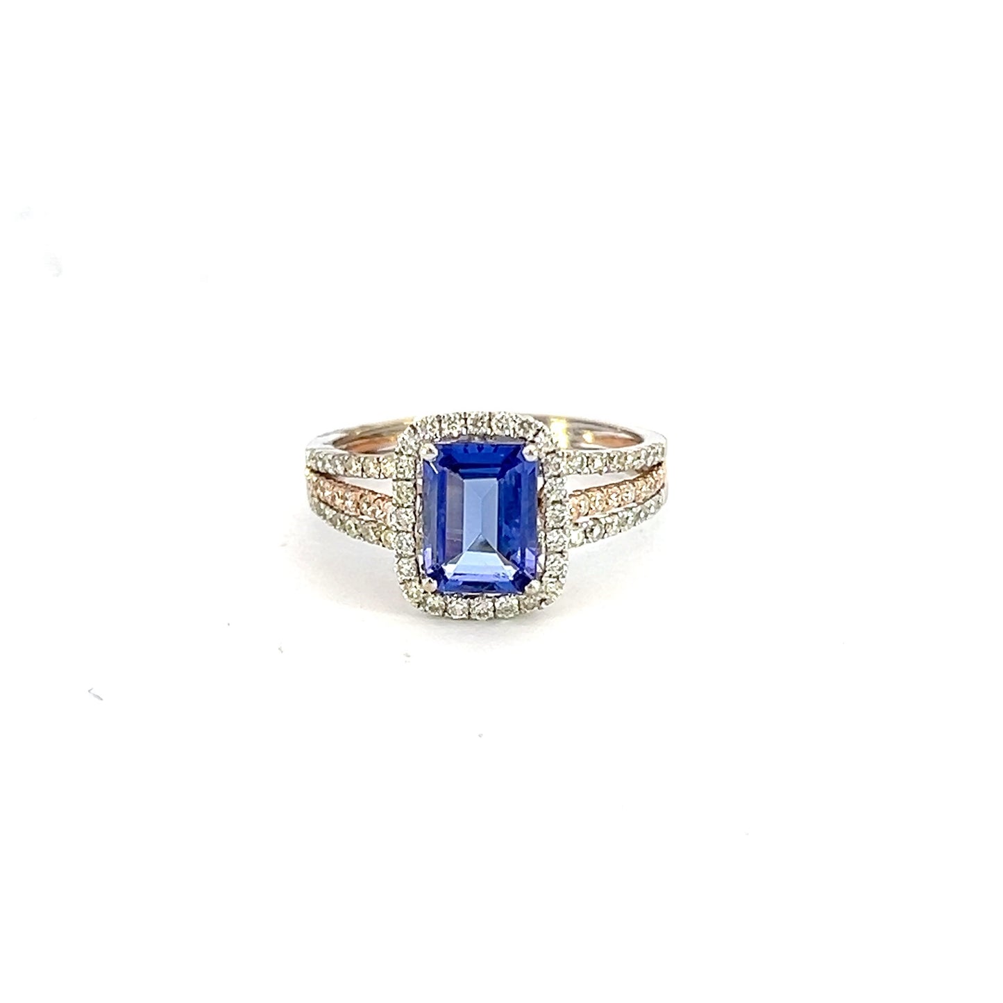 Gold Tanzanite and Diamond Ring