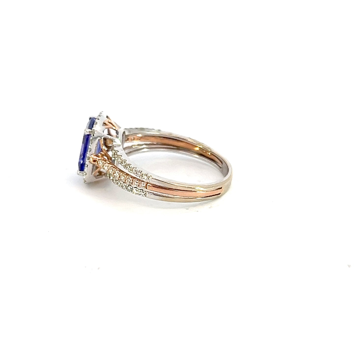 Gold Tanzanite and Diamond Ring