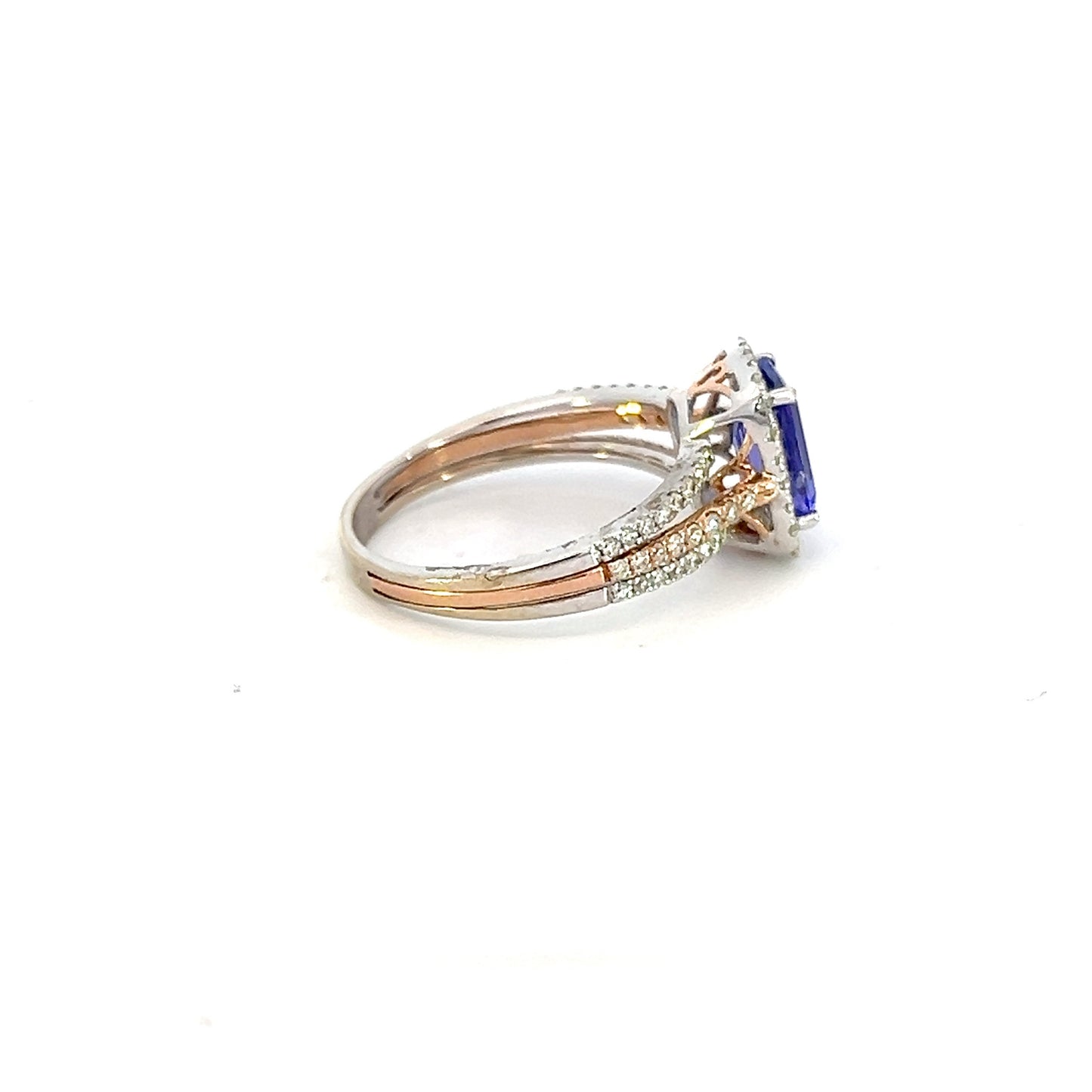 Gold Tanzanite and Diamond Ring