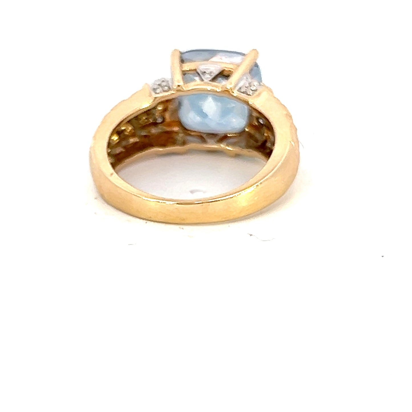 Gold Topaz and Diamond Fashion Ring