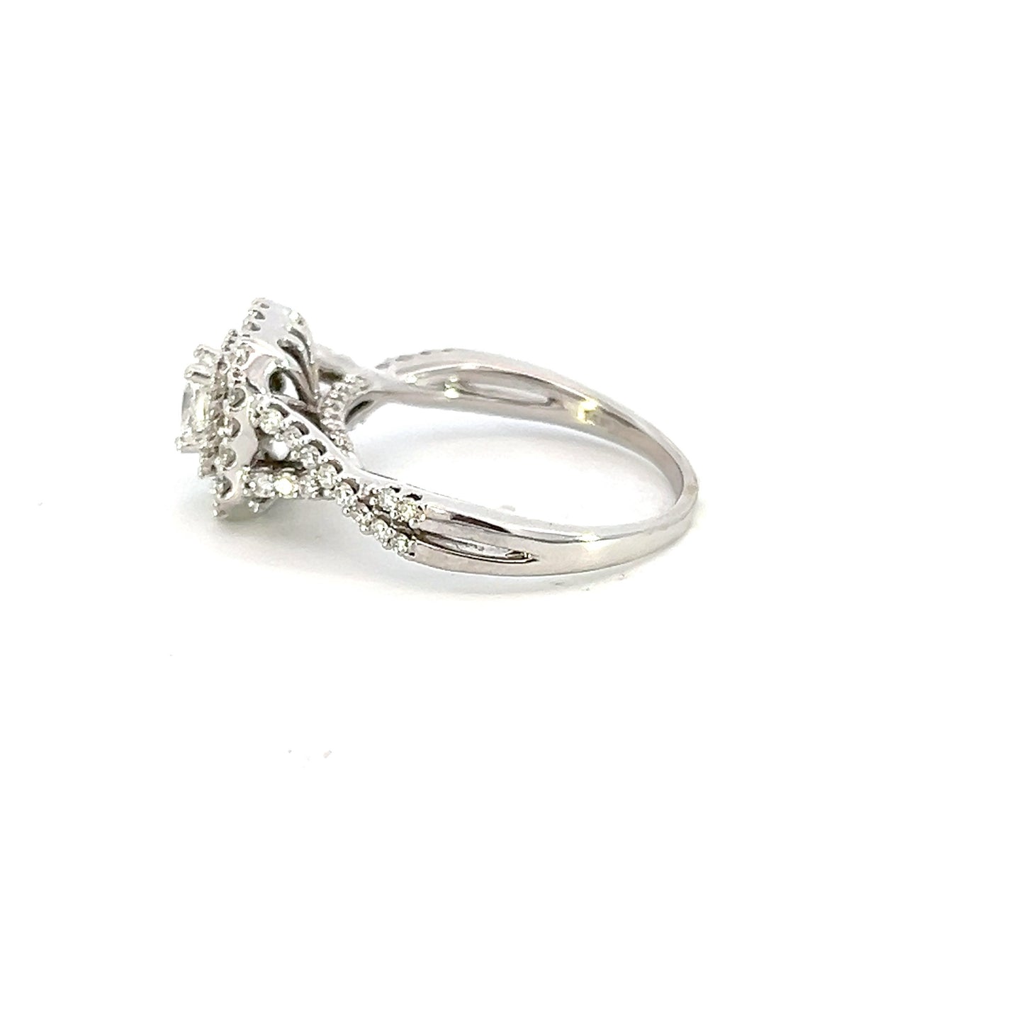 White Gold Diamond Halo Style Ring