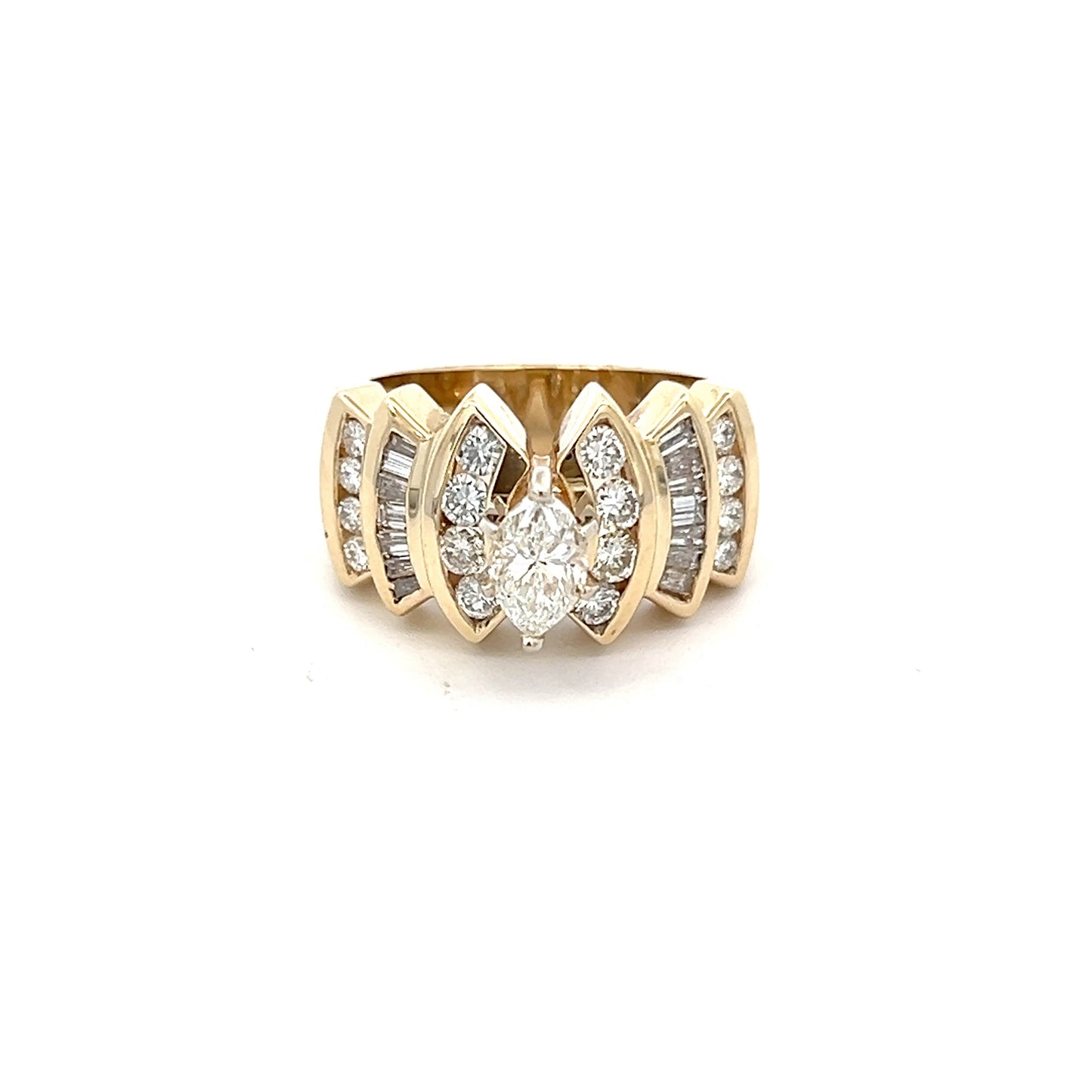 Diamond Yellow Gold Engagement Ring