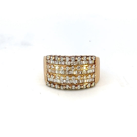 Diamond Wide Band Ring